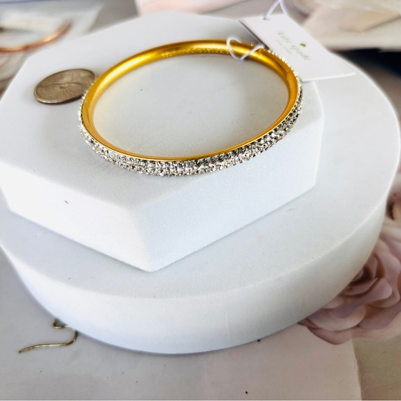 Kate Spade New York Razzle Dazzle Pave Clear Crystal Bangle Bracelet - Picture 2 of 9